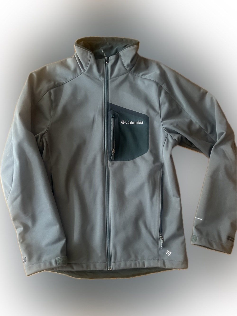 Columbia Men’s Omni-Wind Block Omni-Shield Softshell Jacket Gray Size M
